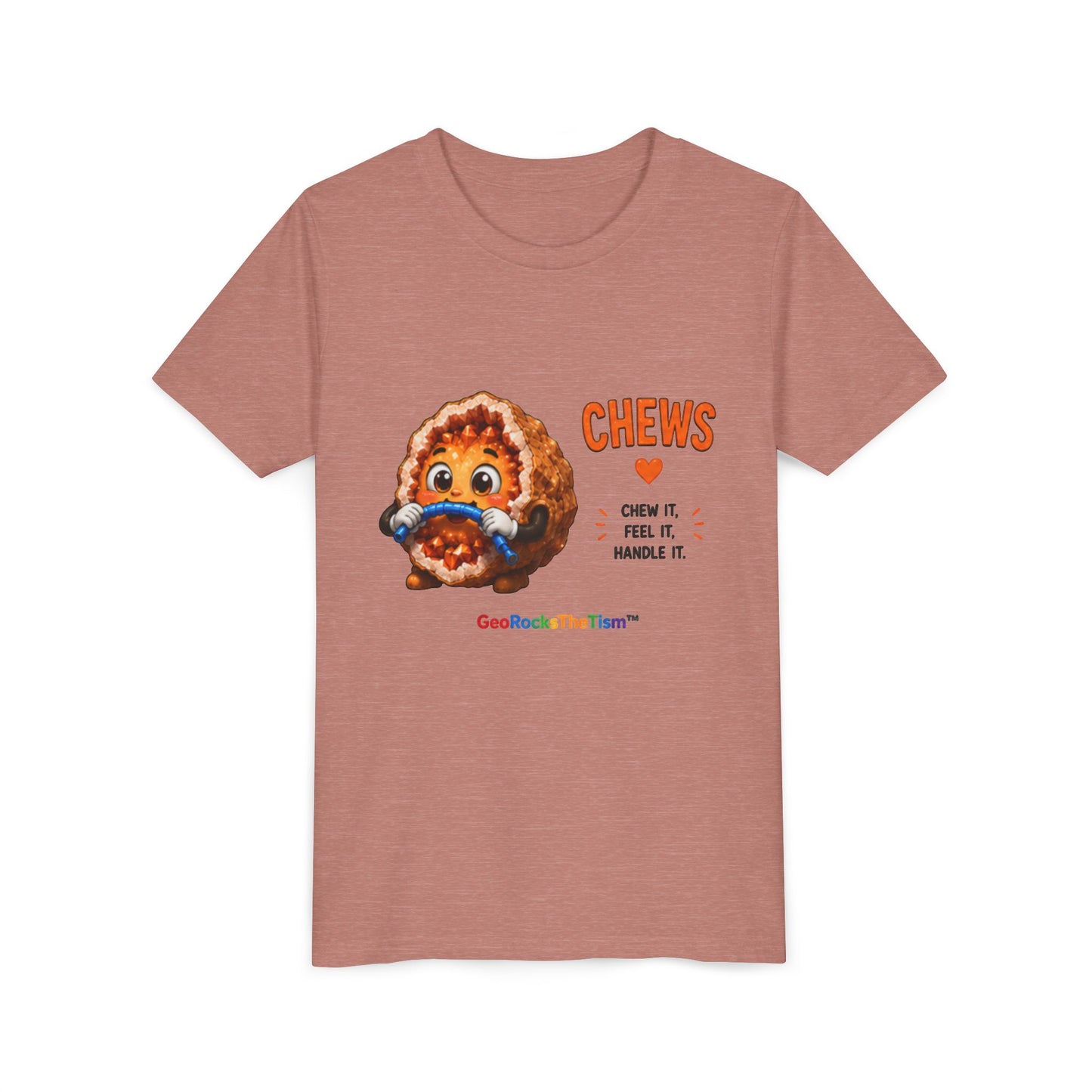 "CHEWS" Stimming Geode -Autism Self Sensory Regulation Youth Tee