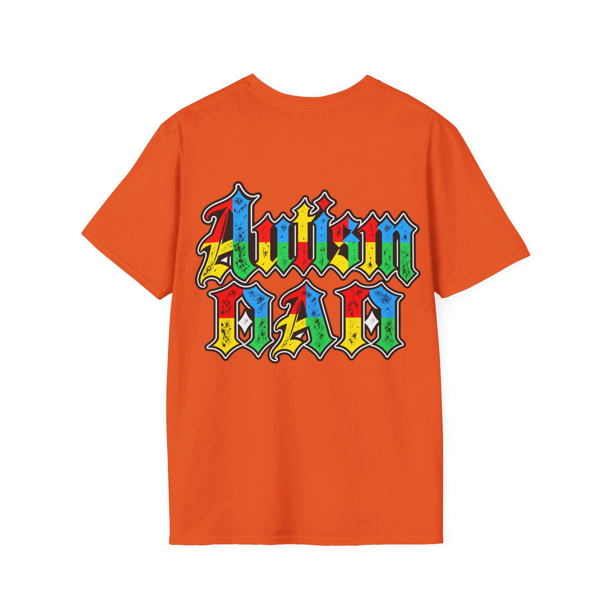 Autism Dad-Colorful Puzzle Pattern Support Tee