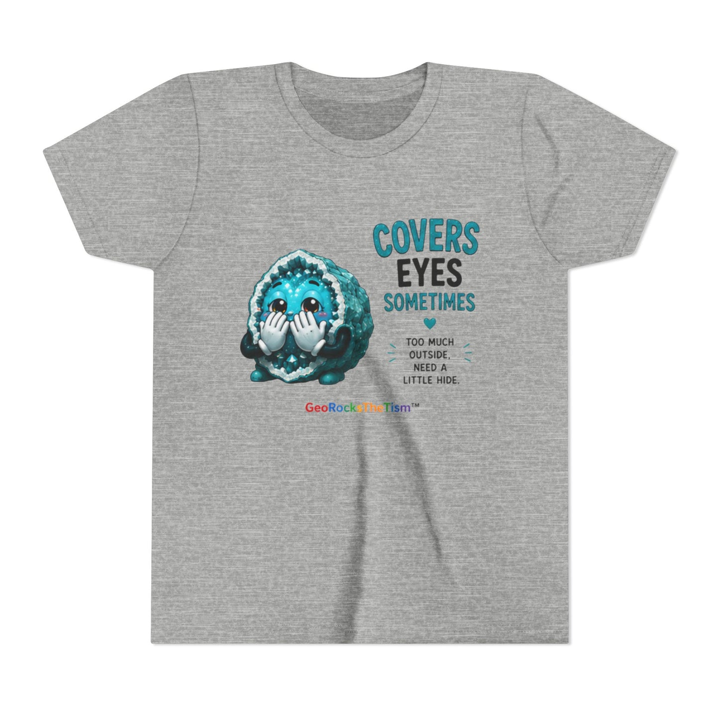 "Covers Eyes" Stimming Geode -Autism Self Sensory Regulation Youth Tee