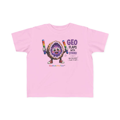 "Geo Flaps with Sticks" Stimming Geode Autism Self Sensory Regulation Toddler Tee