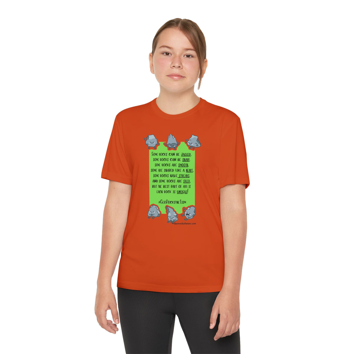 "Each Rock Is Unique" Youth Tee - Geo Rocks The 'Tism