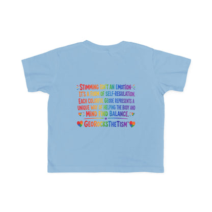 "Geo Flaps with Sticks" Stimming Geode Autism Self Sensory Regulation Toddler Tee