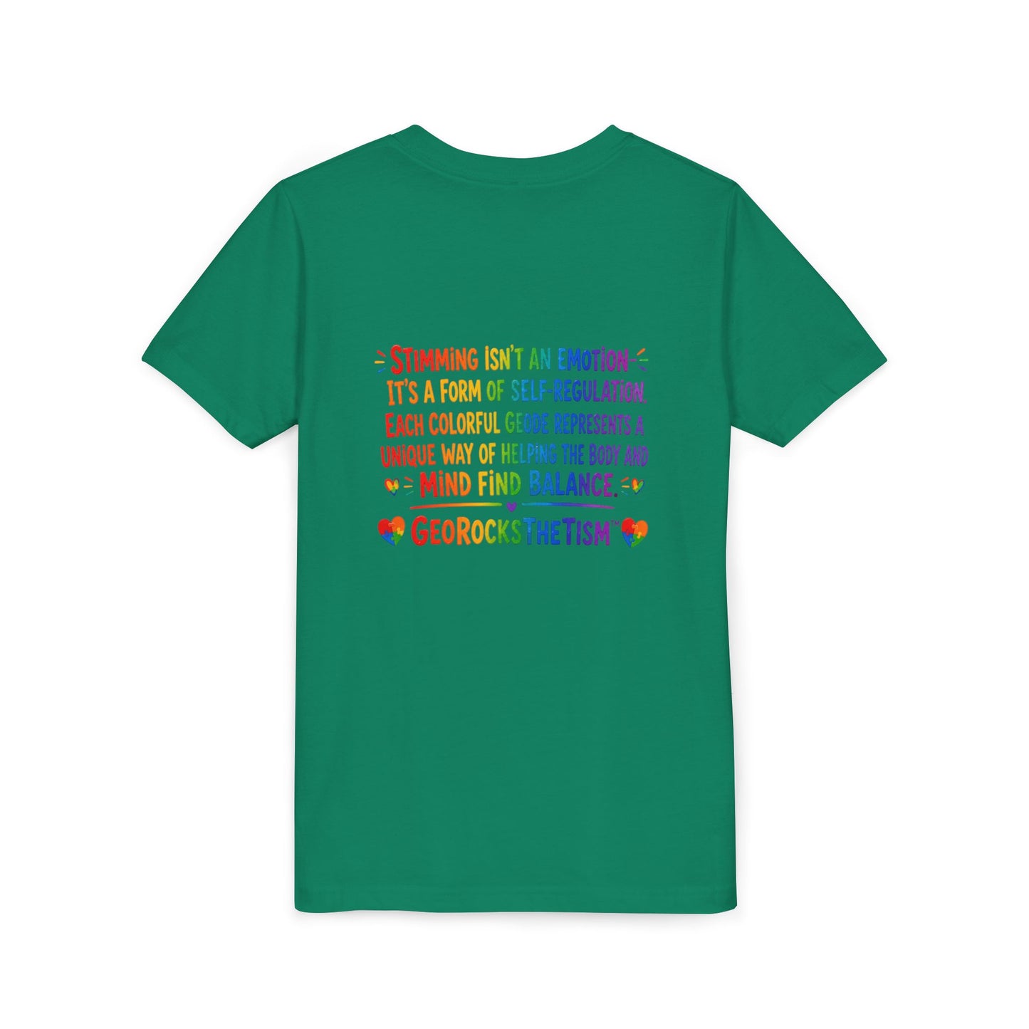 "Covers Eyes" Stimming Geode -Autism Self Sensory Regulation Youth Tee