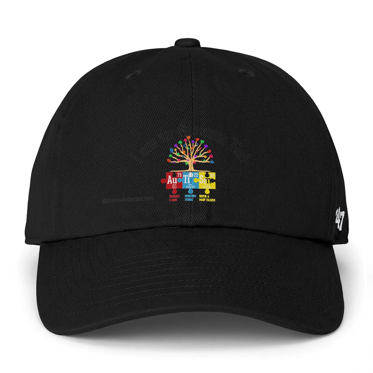 Autism Awareness Cap — "I am an Awesome Tia!" Embroidered Puzzle Tree Hat