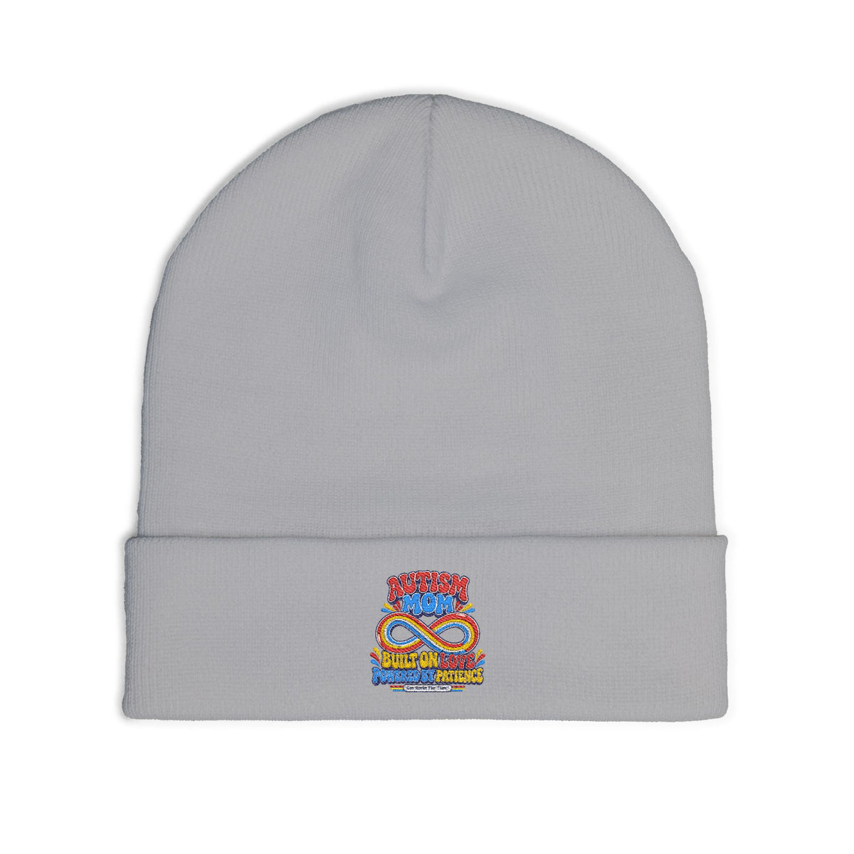 Autism Mom Embroidered Infinity Knit Beanie