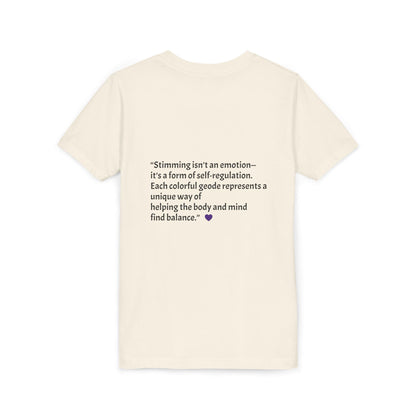 “GEO Flaps with Sticks!” Stimming Geode -Autism Self Sensory Regulation Youth Tee