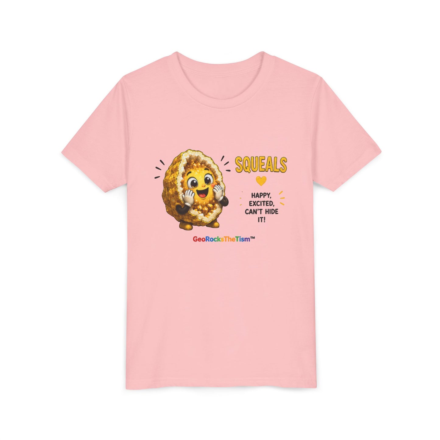 “Squeals” Stimming Geode -Autism Self Sensory Regulation Youth Tee