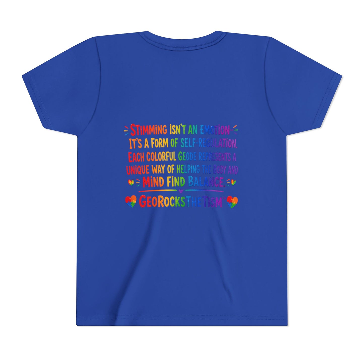 “Loves Soft Things” Stimming Geode -Autism Self Sensory Regulation Youth Tee