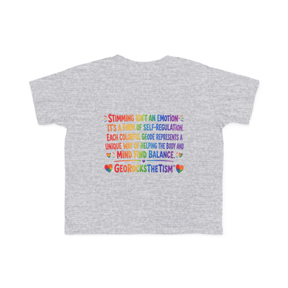 "Geo Flaps with Sticks" Stimming Geode Autism Self Sensory Regulation Toddler Tee