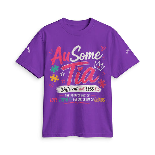 Awesome Tia Graphic Tee — "AuSome Tia" Autism Awareness Aunt Shirt