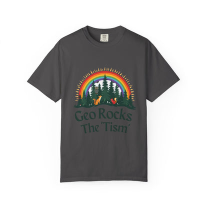 Geo Rocks The 'Tism Unisex Garment-Dyed T-shirt