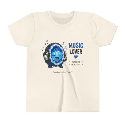 "Music Lover" Stimming Geode-Autism Self Sensory Regulation Youth Tee