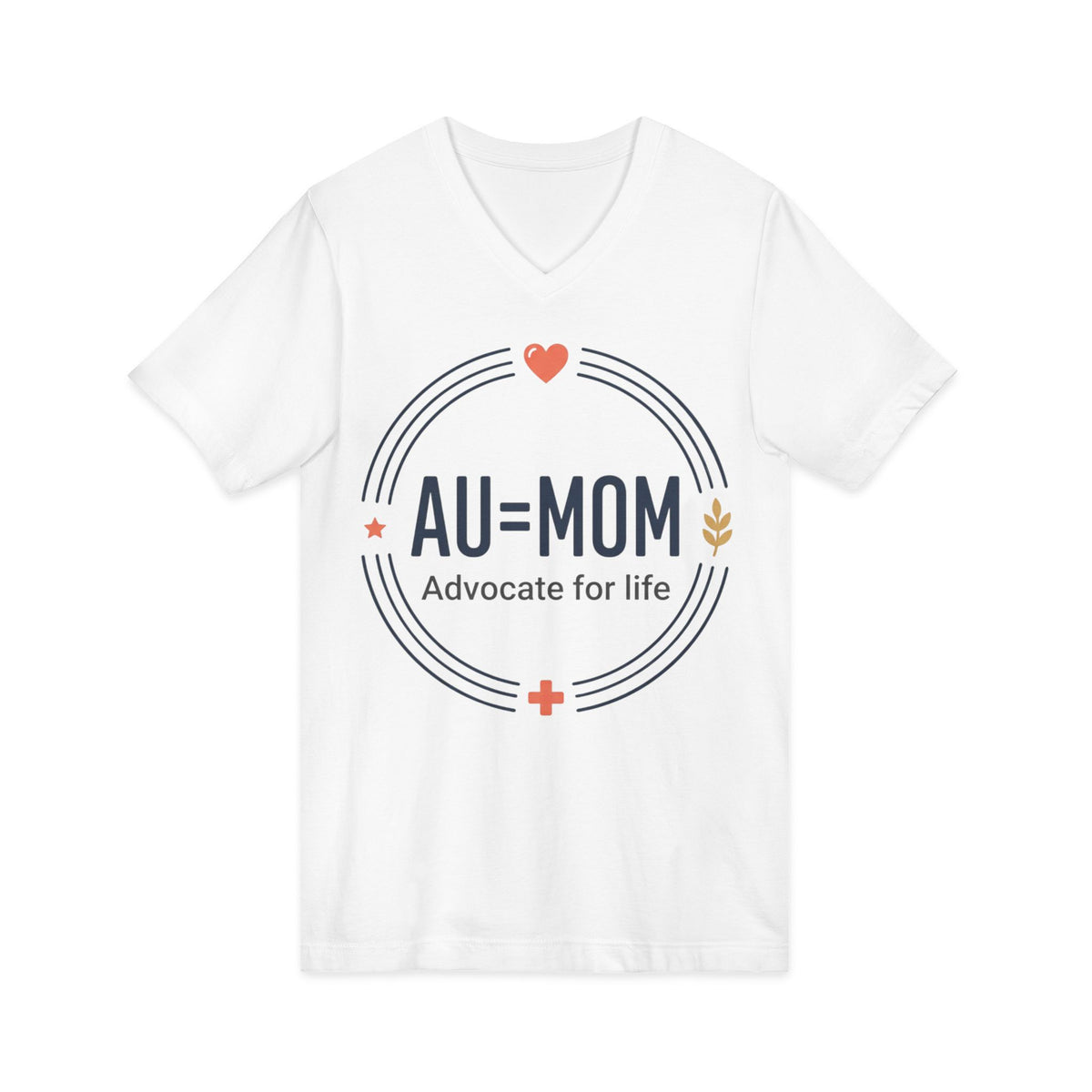 "Au=Mom" — Mom Autism Support V-Neck Tee - Geo Rocks The 'Tism