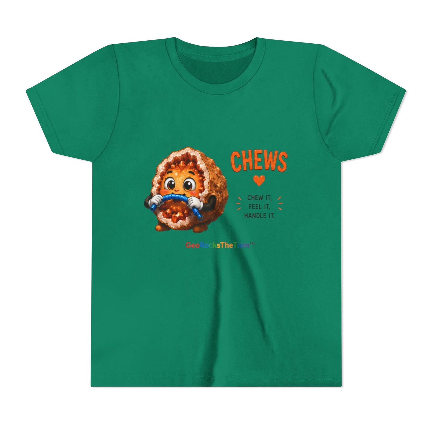 "CHEWS" Stimming Geode -Autism Self Sensory Regulation Youth Tee