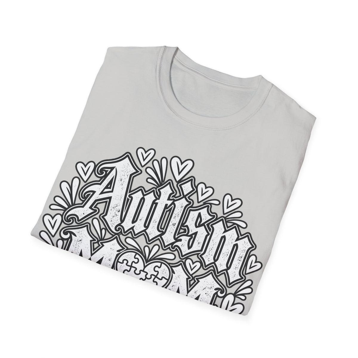 Autism Mom T-Shirt "Powered by Love, Patience & Advocacy"
