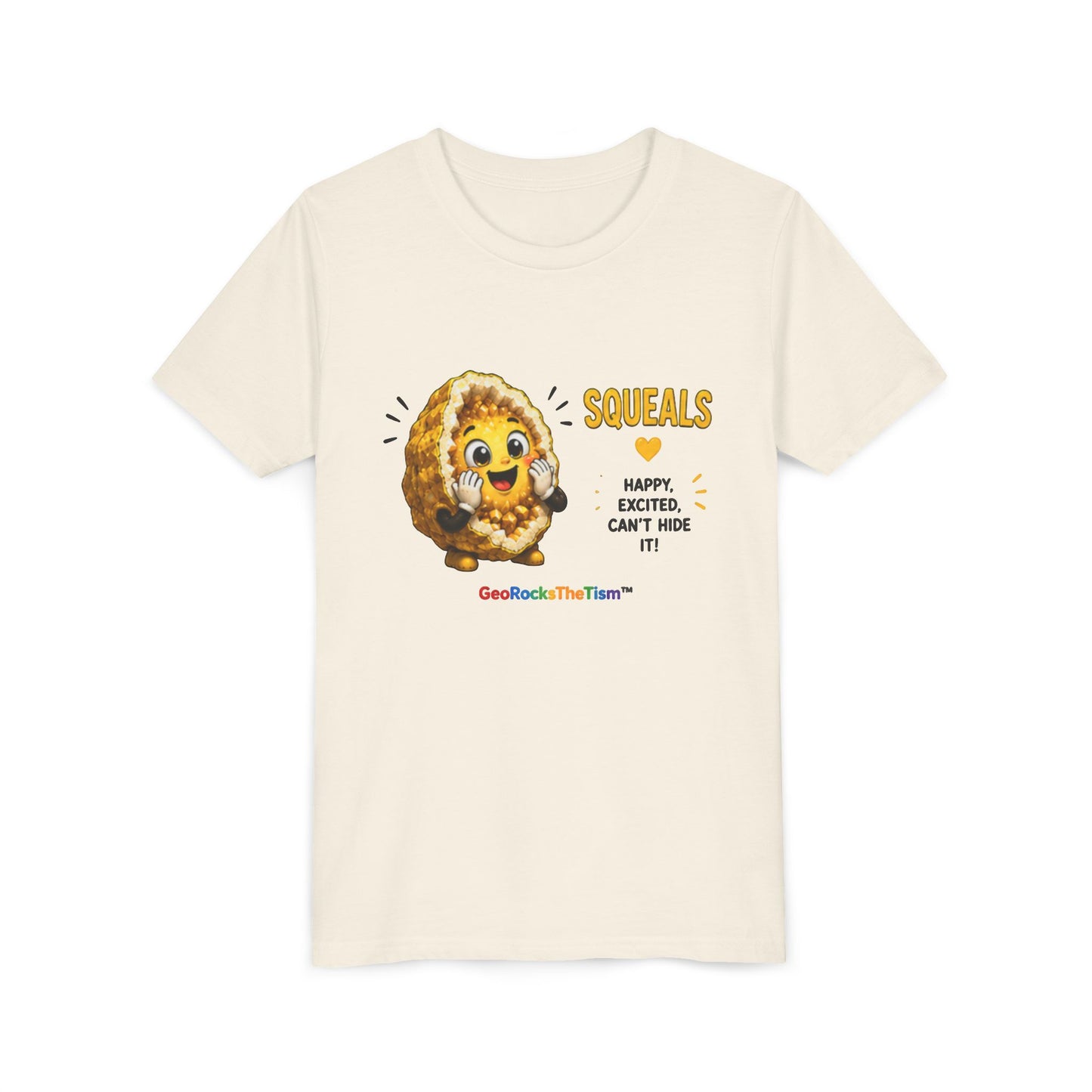 “Squeals” Stimming Geode -Autism Self Sensory Regulation Youth Tee