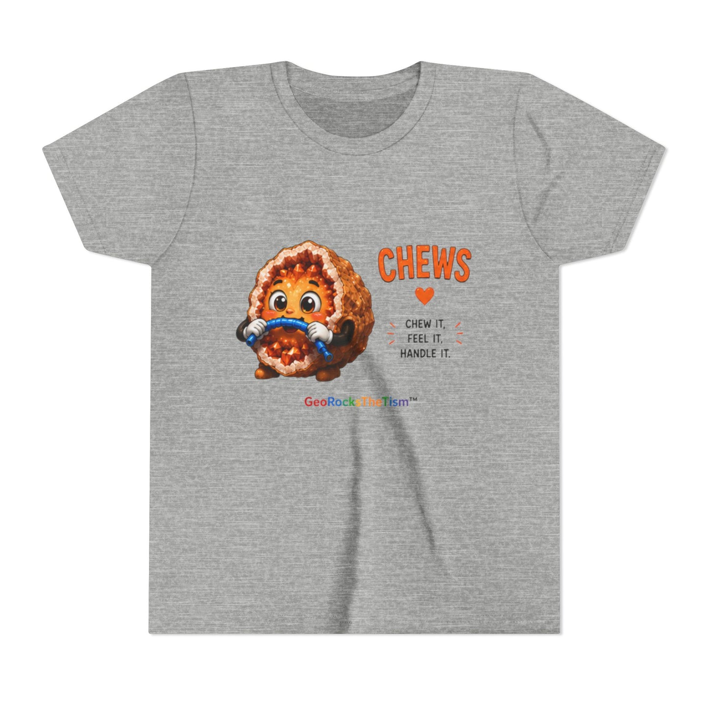 "CHEWS" Stimming Geode -Autism Self Sensory Regulation Youth Tee