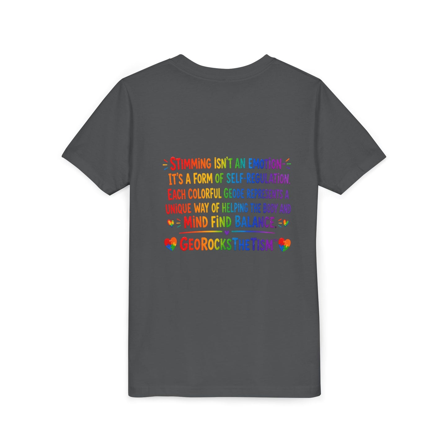 Stimming Colorful Geodes Education- Youth Tee