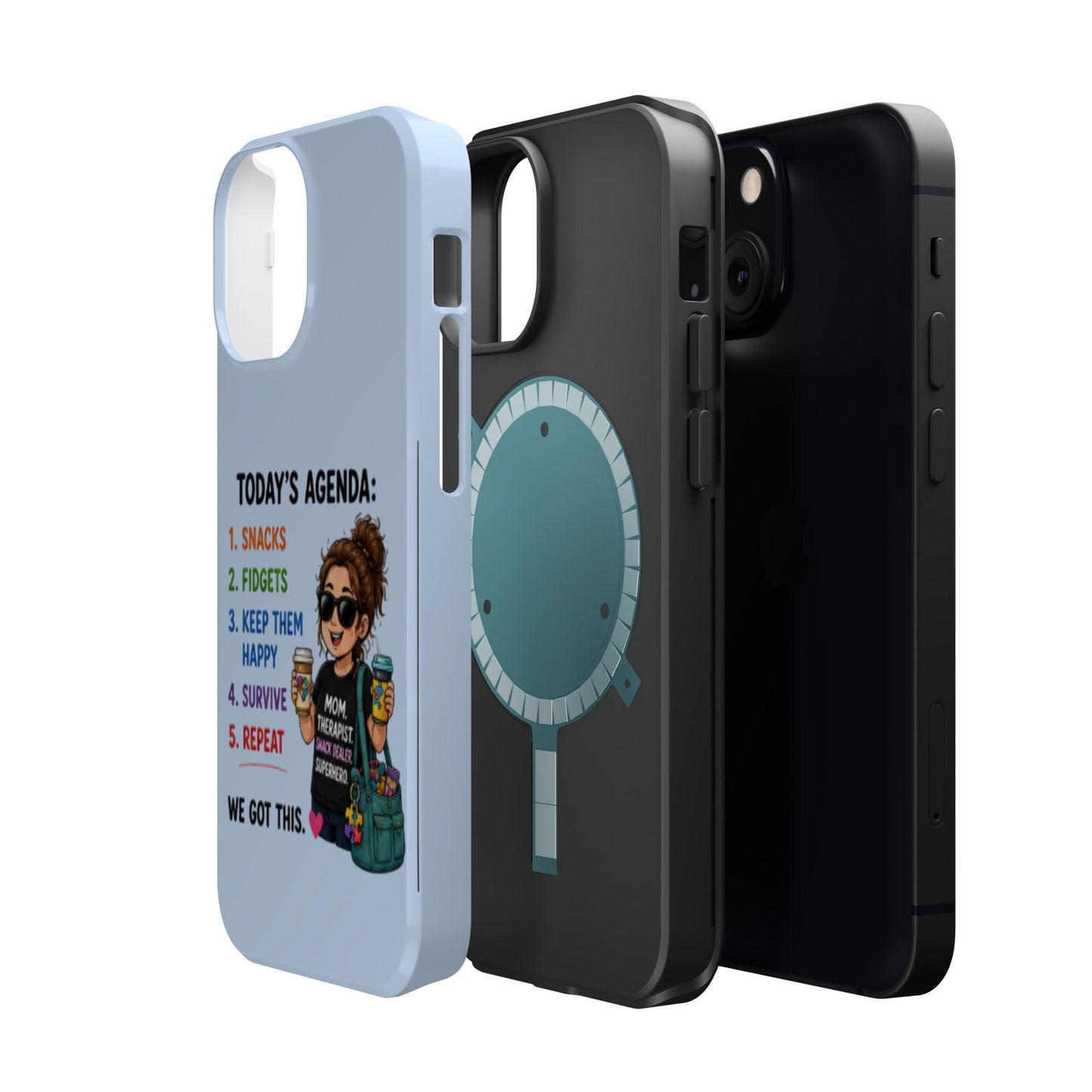 Nurse Mom Magnetic Impact-Resistant Phone Case — "Today's Agenda" Cute ER/Healthcare Gift - Geo Rocks The 'Tism