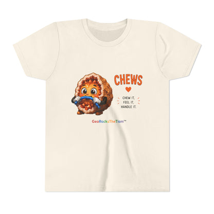 "CHEWS" Stimming Geode -Autism Self Sensory Regulation Youth Tee