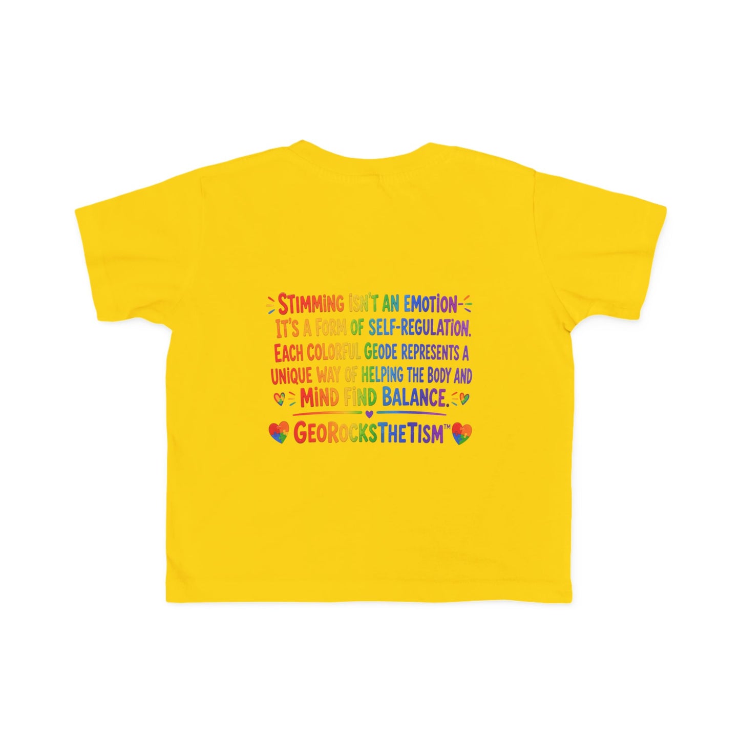 "Geo Flaps with Sticks" Stimming Geode Autism Self Sensory Regulation Toddler Tee