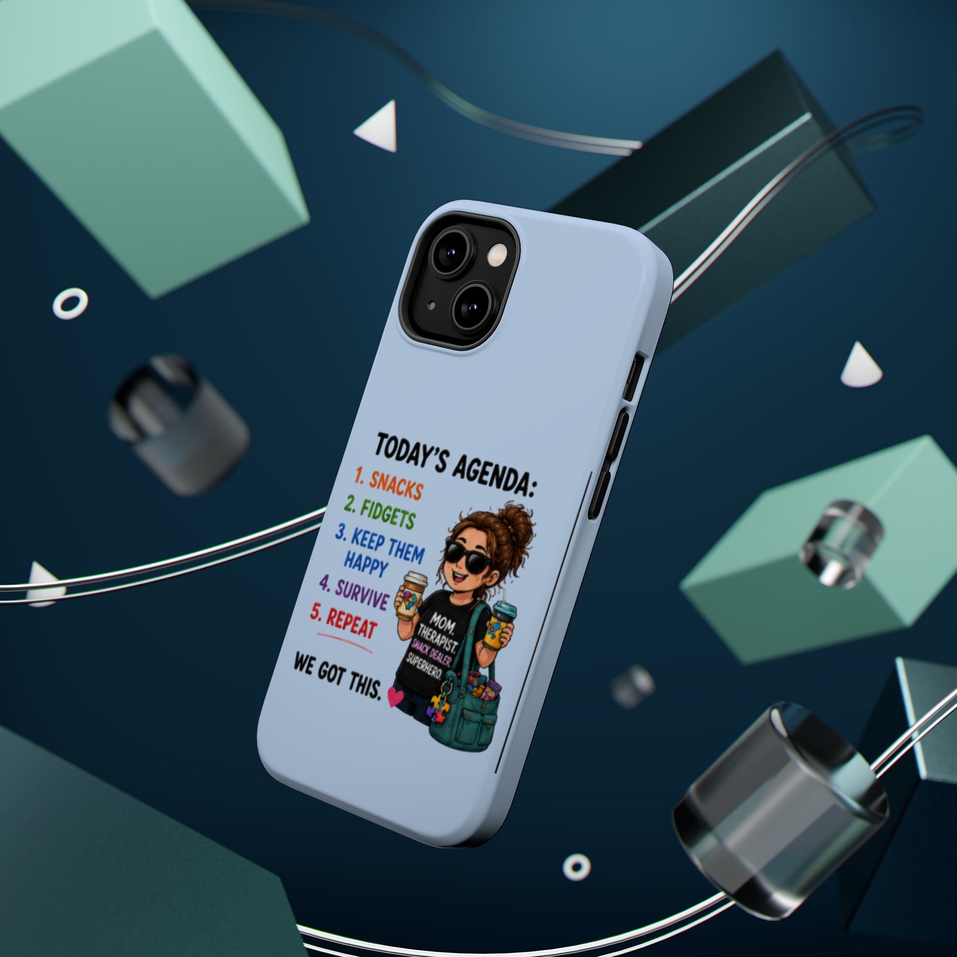 Nurse Mom Magnetic Impact-Resistant Phone Case — "Today's Agenda" Cute ER/Healthcare Gift - Geo Rocks The 'Tism