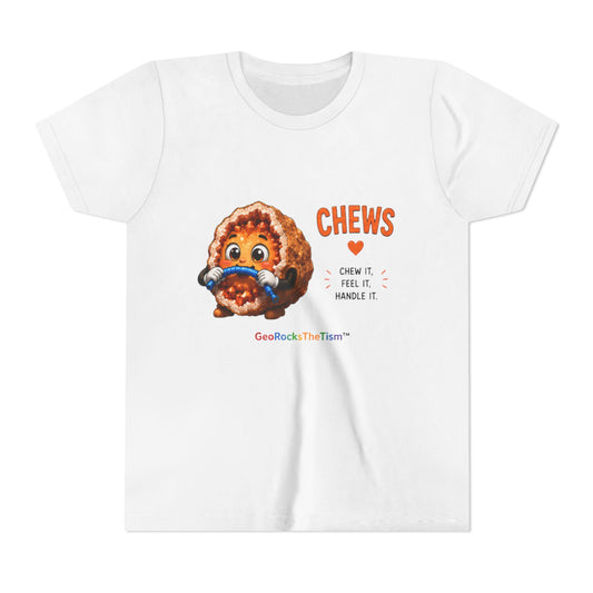 "CHEWS" Stimming Geode -Autism Self Sensory Regulation Youth Tee