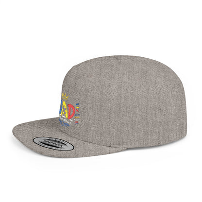 Dad Crown Flat Bill Snapback Hat – Colorful 'Dad' Graffiti Embroidered Cap for Father's Day - Geo Rocks The 'Tism