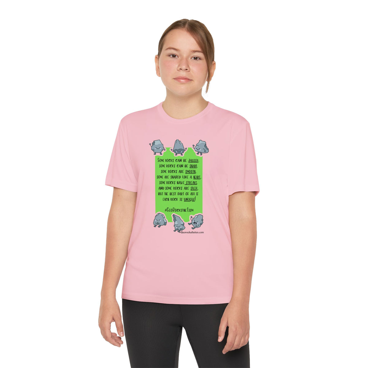 "Each Rock Is Unique" Youth Tee - Geo Rocks The 'Tism