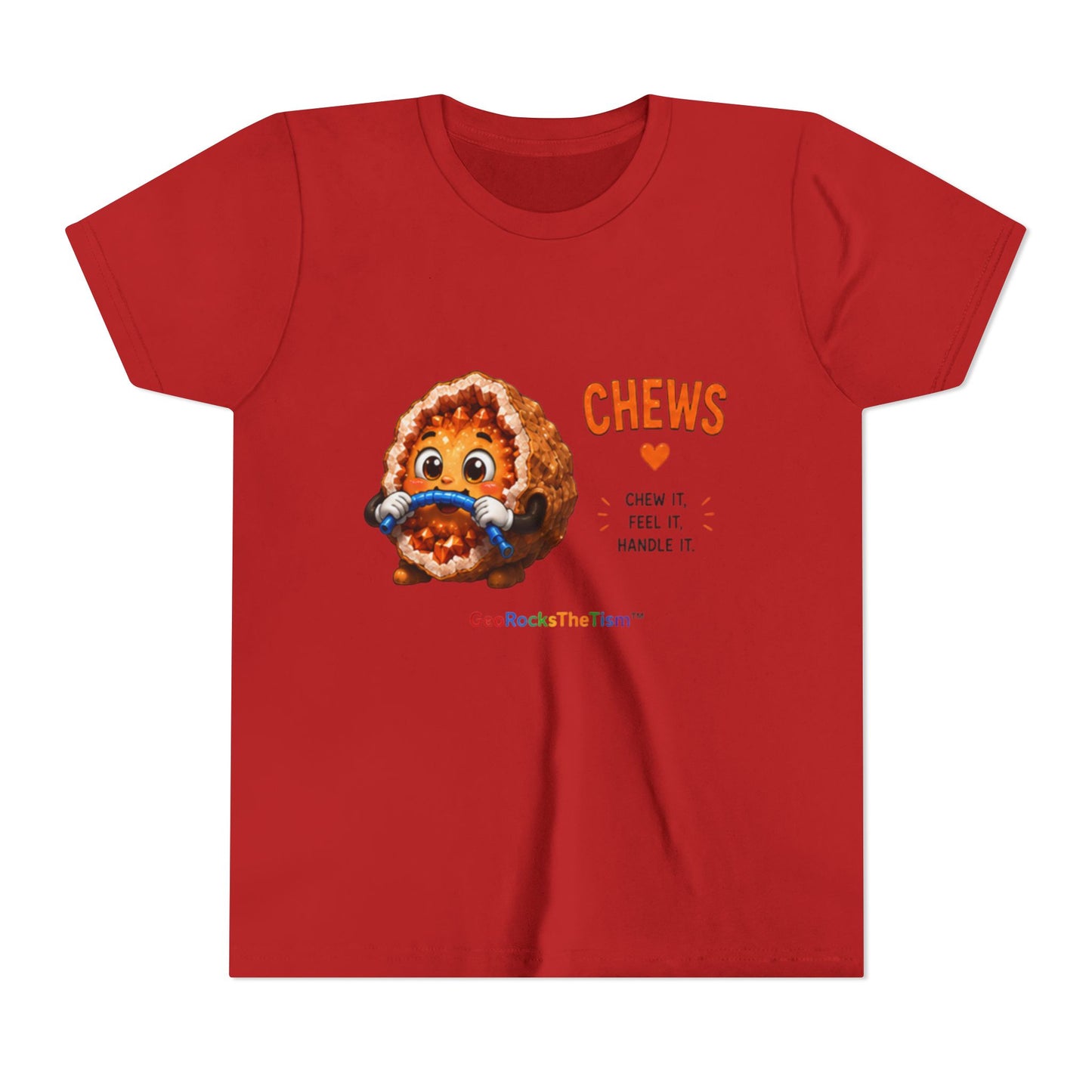 "CHEWS" Stimming Geode -Autism Self Sensory Regulation Youth Tee