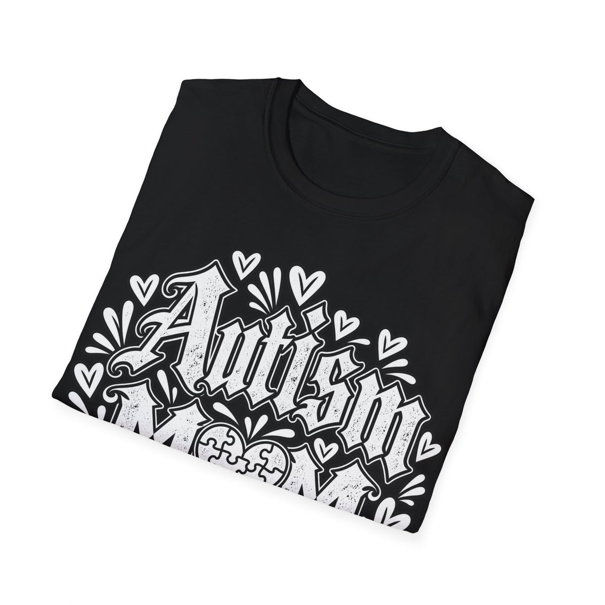 Autism Mom T-Shirt "Powered by Love, Patience & Advocacy"