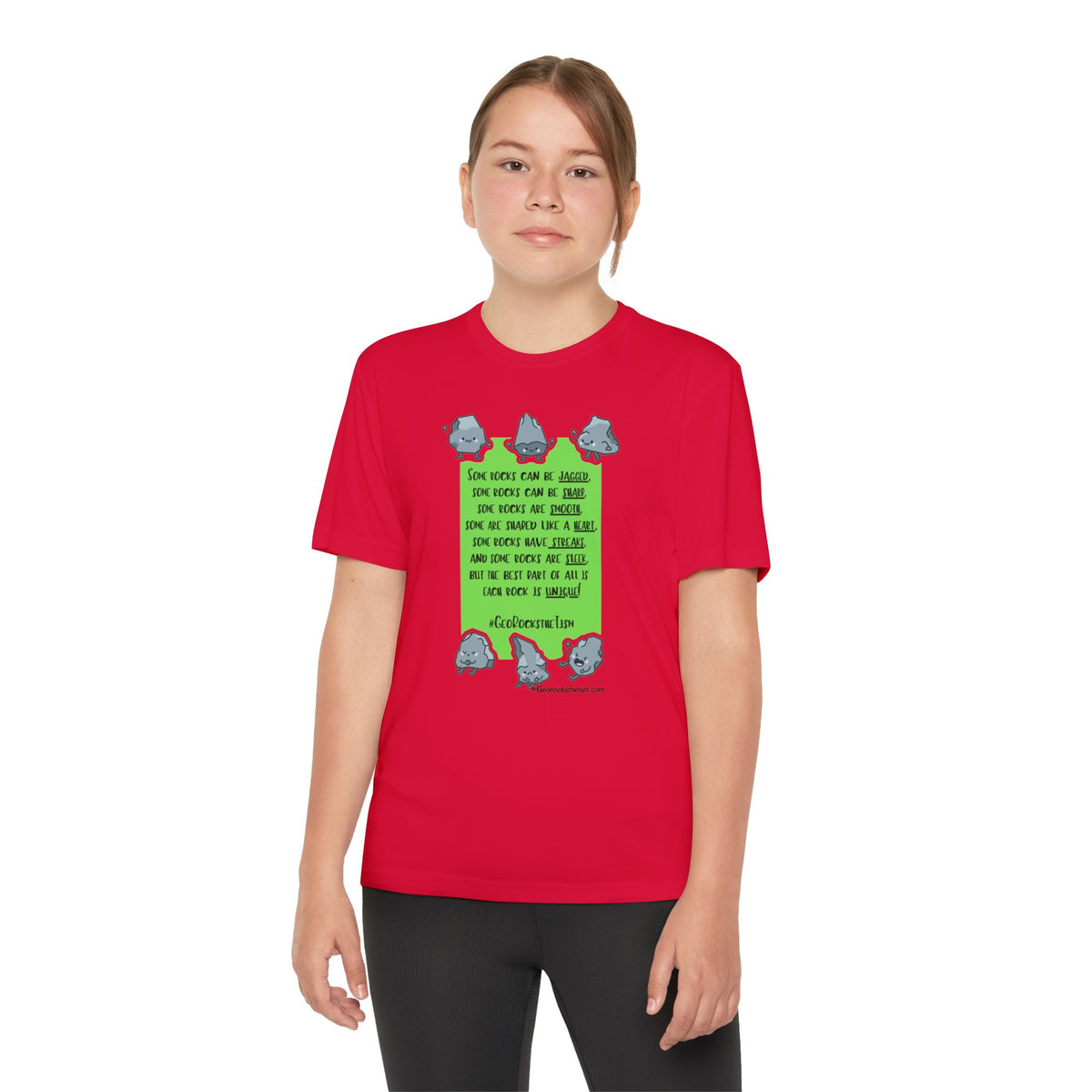 "Each Rock Is Unique" Youth Tee - Geo Rocks The 'Tism