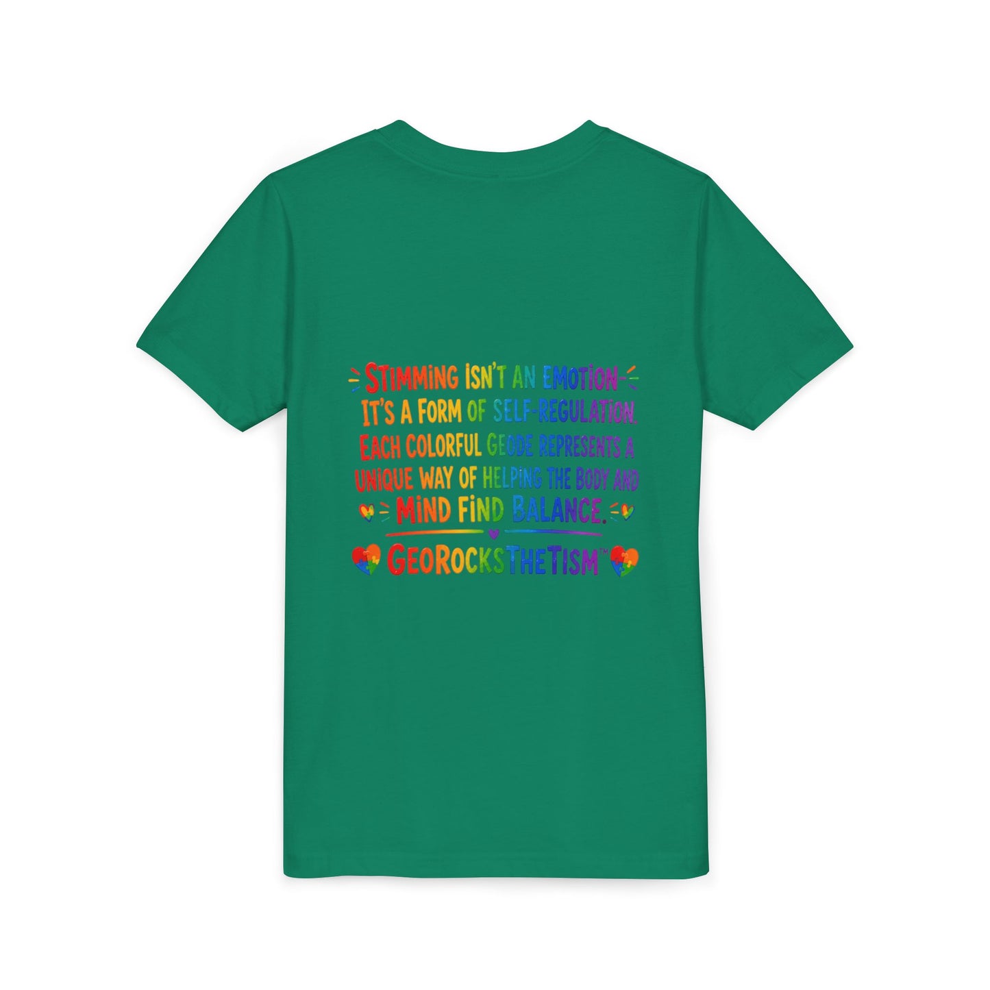 “Loves Soft Things” Stimming Geode -Autism Self Sensory Regulation Youth Tee