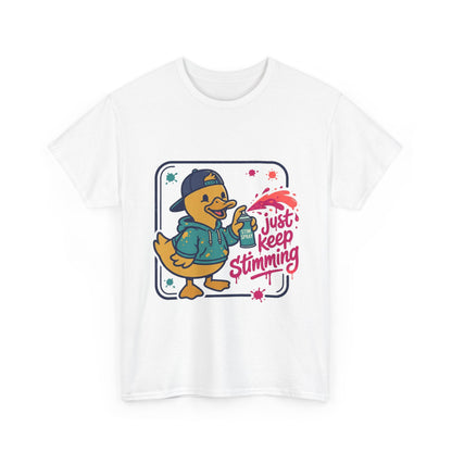 Graffiti Duck Tee-"Just Keep Stimming" Neurodiversity Awareness