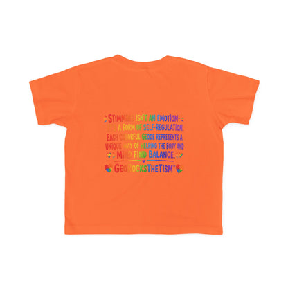"Geo Flaps with Sticks" Stimming Geode Autism Self Sensory Regulation Toddler Tee