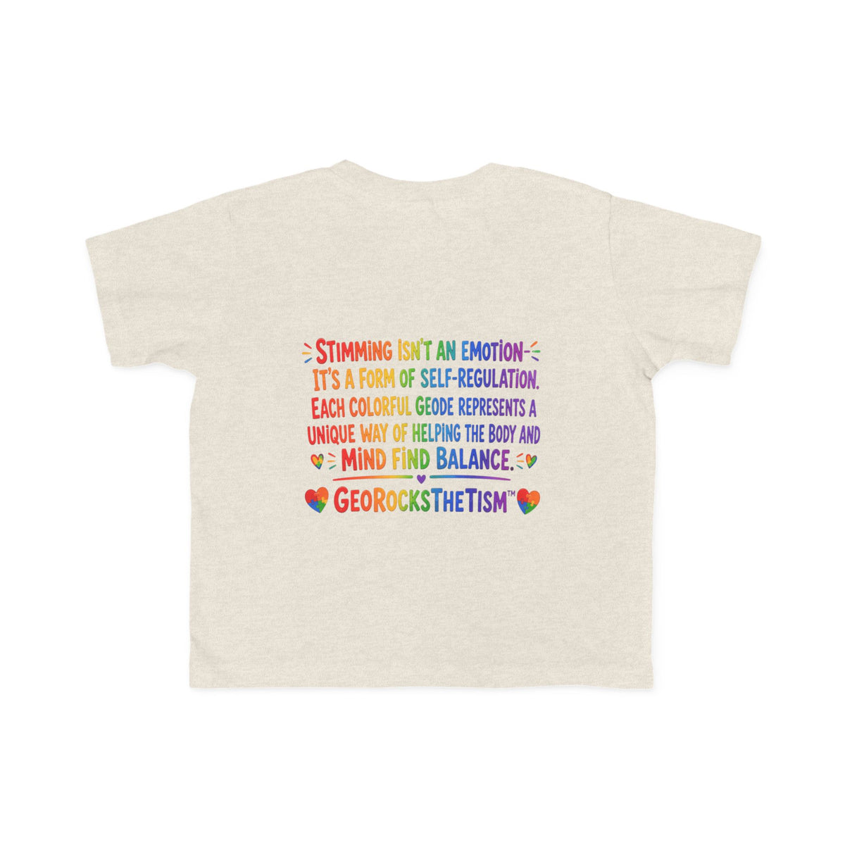 "Lines Up Toys" Stimming Geode Autism Self Sensory Regulation Toddler Tee - Geo Rocks The 'Tism