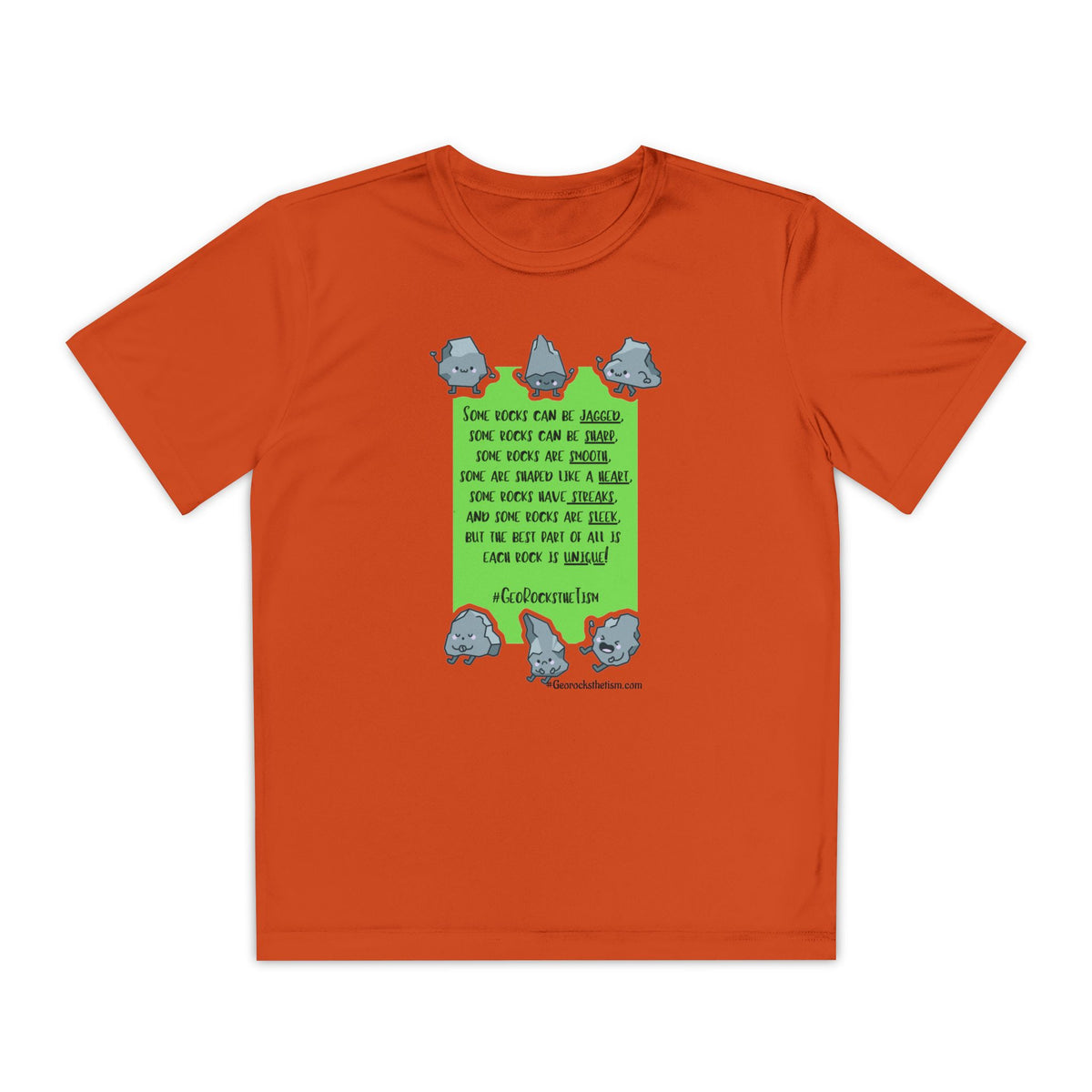 "Each Rock Is Unique" Youth Tee - Geo Rocks The 'Tism
