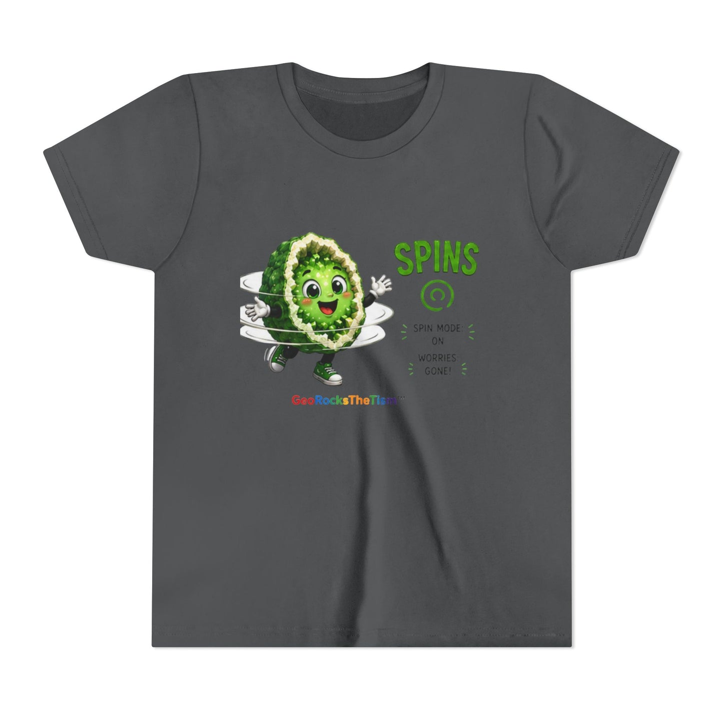 "Spins" Stimming Geode -Autism Self Sensory Regulation Youth Tee