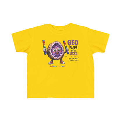 "Geo Flaps with Sticks" Stimming Geode Autism Self Sensory Regulation Toddler Tee