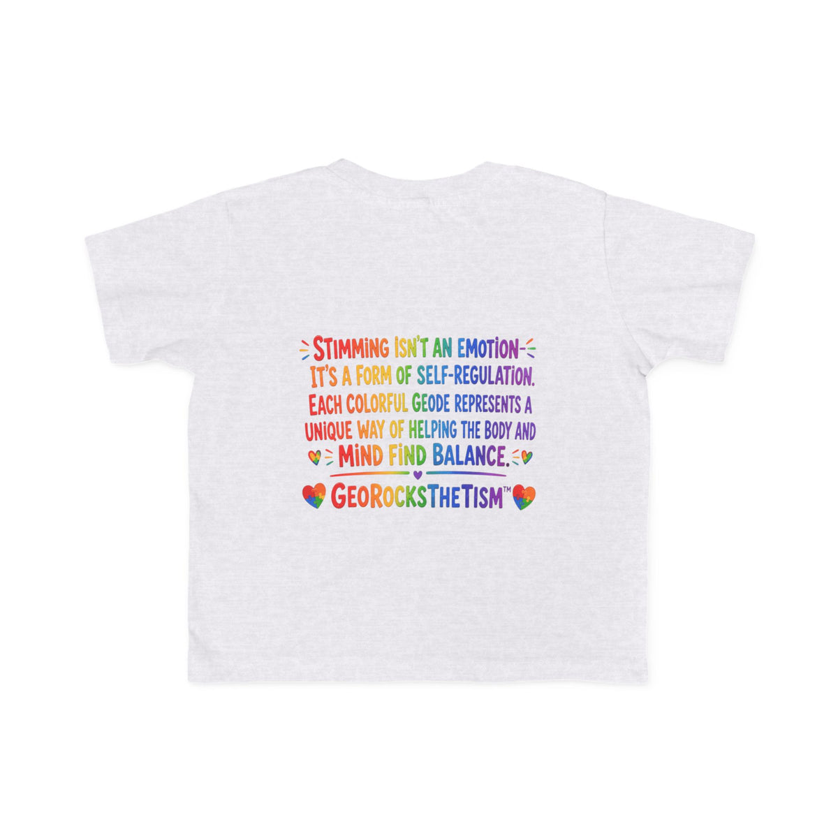 "Lines Up Toys" Stimming Geode Autism Self Sensory Regulation Toddler Tee - Geo Rocks The 'Tism