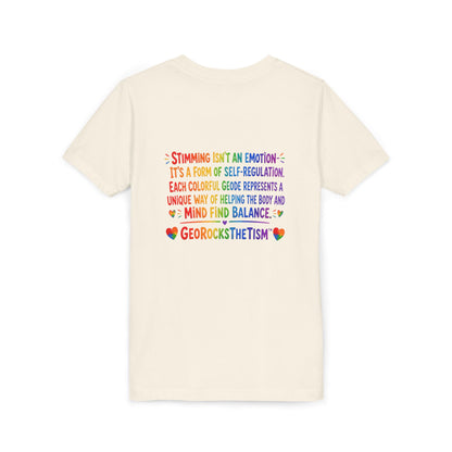 "Covers Eyes" Stimming Geode -Autism Self Sensory Regulation Youth Tee