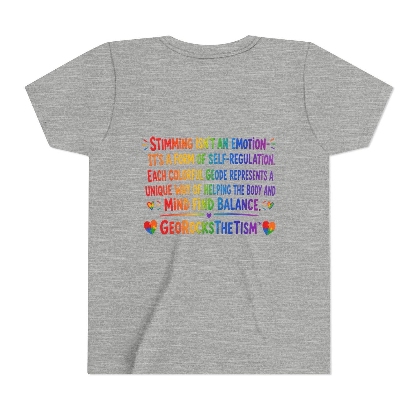 "Lines Up Toys" Stimming Geode -Autism Self Sensory Regulation Youth Tee