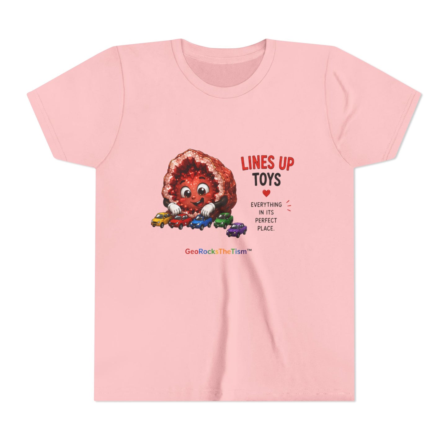 "Lines Up Toys" Stimming Geode -Autism Self Sensory Regulation Youth Tee