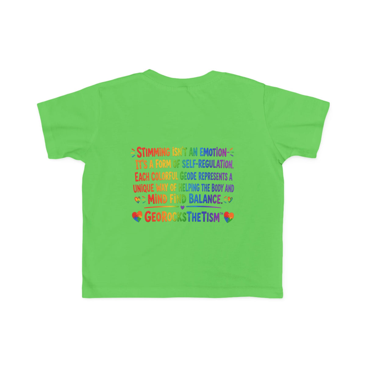 "Lines Up Toys" Stimming Geode Autism Self Sensory Regulation Toddler Tee - Geo Rocks The 'Tism