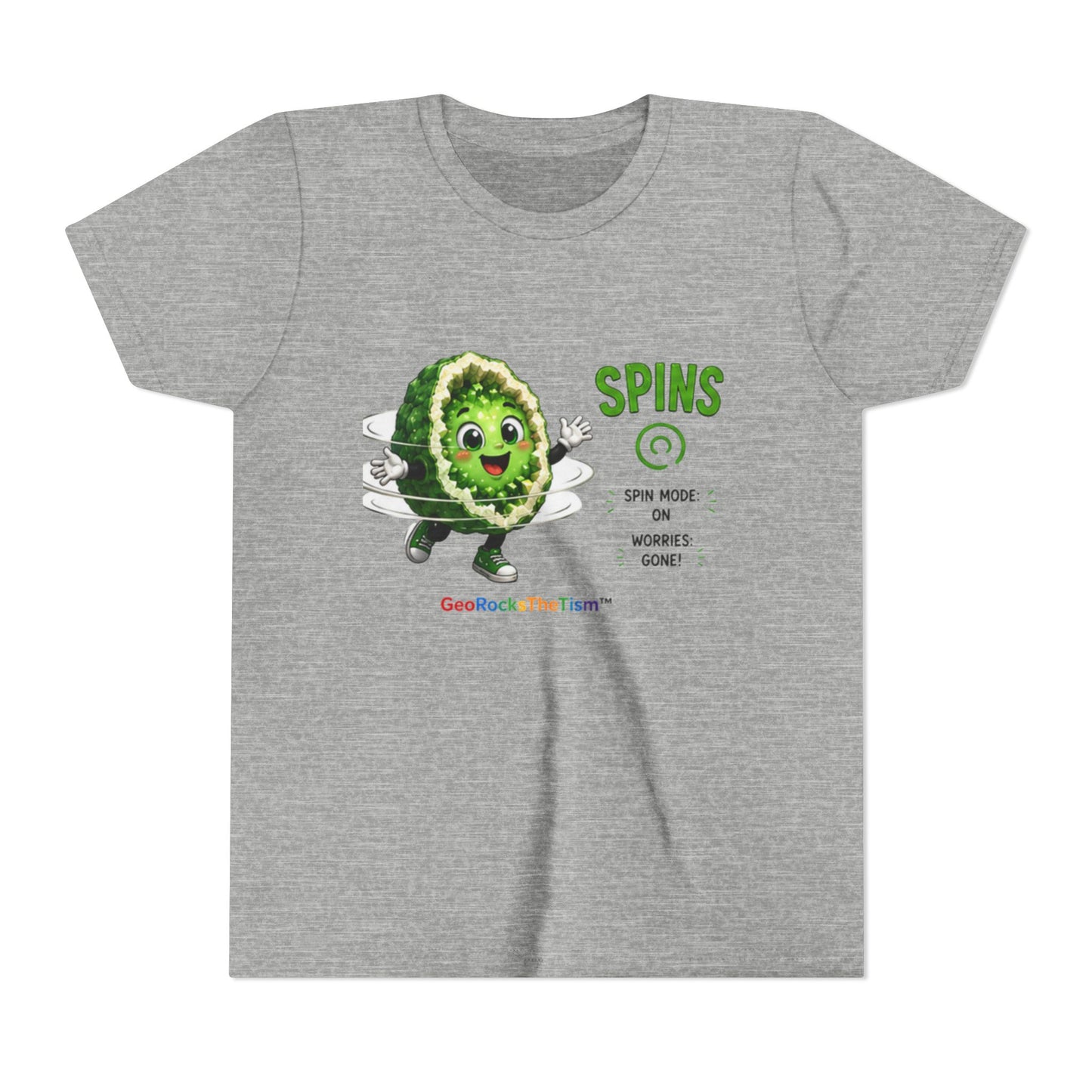 "Spins" Stimming Geode -Autism Self Sensory Regulation Youth Tee