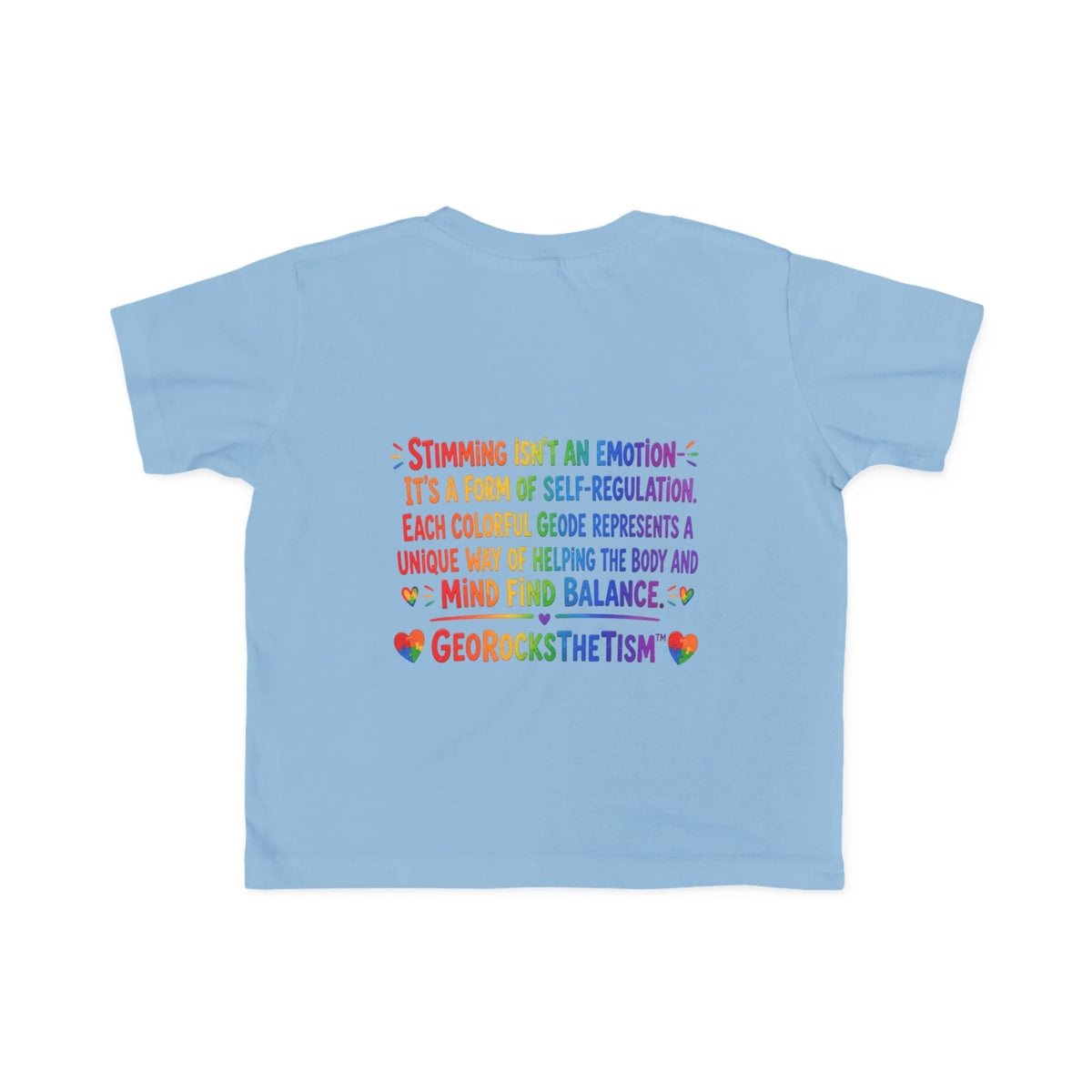 "Lines Up Toys" Stimming Geode Autism Self Sensory Regulation Toddler Tee - Geo Rocks The 'Tism