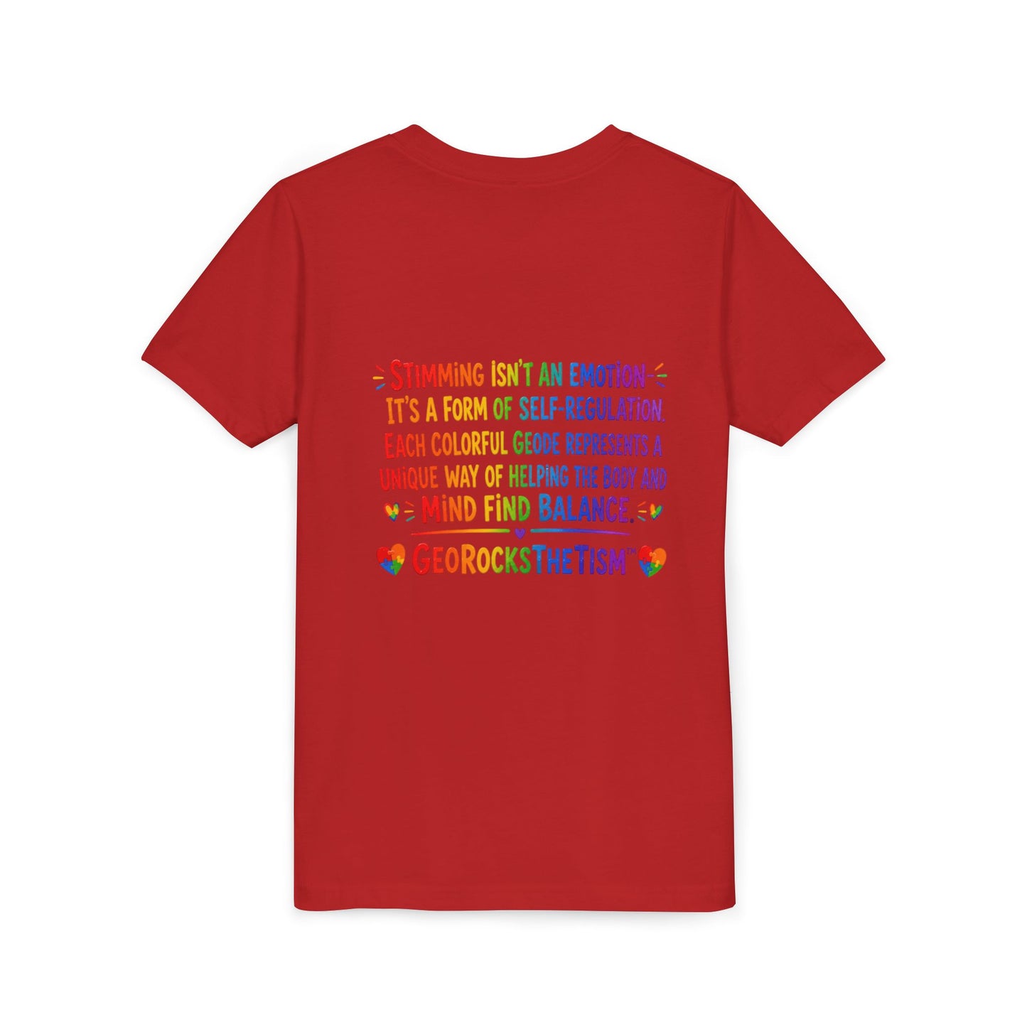 Stimming Colorful Geodes Education- Youth Tee