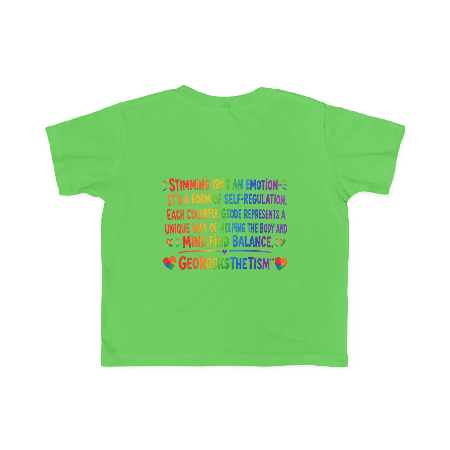 "Geo Flaps with Sticks" Stimming Geode Autism Self Sensory Regulation Toddler Tee