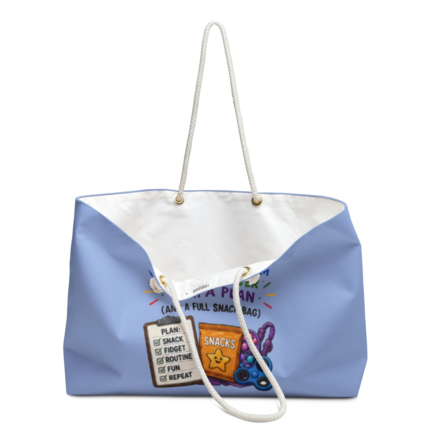 Autism Caregiver Weekender Bag — "Behind Every Awesome Day on the Spectrum" Travel Tote - Geo Rocks The 'Tism