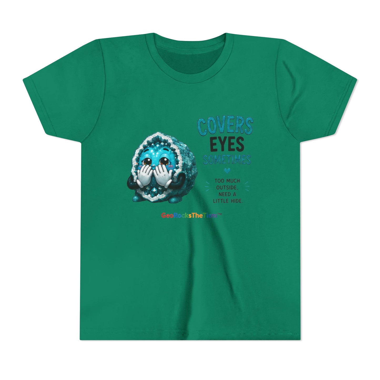 "Covers Eyes" Stimming Geode -Autism Self Sensory Regulation Youth Tee